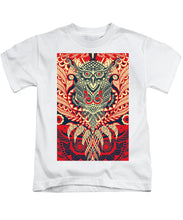 Rubino Zen Owl Red - Kids T-Shirt Kids T-Shirt Pixels White Small 