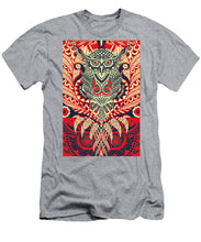 Rubino Zen Owl Red - Men's T-Shirt (Athletic Fit) Men's T-Shirt (Athletic Fit) Pixels Heather Small 
