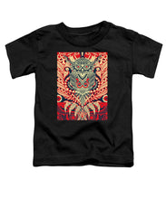 Rubino Zen Owl Red - Toddler T-Shirt Toddler T-Shirt Pixels Black Small 