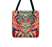 Rubino Zen Owl Red - Tote Bag Tote Bag Pixels 13" x 13"  