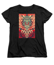 Rubino Zen Owl Red - Women's T-Shirt (Standard Fit) Women's T-Shirt (Standard Fit) Pixels Black Small 