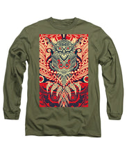 Rubino Zen Owl Red - Long Sleeve T-Shirt Long Sleeve T-Shirt Pixels Military Green Small 