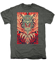Rubino Zen Owl Red - Men's Premium T-Shirt Men's Premium T-Shirt Pixels Platinum Heather Small 