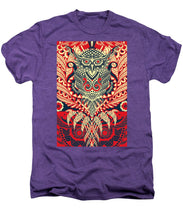 Rubino Zen Owl Red - Men's Premium T-Shirt Men's Premium T-Shirt Pixels Deep Purple Heather Small 