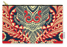 Rubino Zen Owl Red - Carry-All Pouch Carry-All Pouch Pixels Medium (9.5" x 6")  