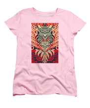Rubino Zen Owl Red - Women's T-Shirt (Standard Fit) Women's T-Shirt (Standard Fit) Pixels Pink Small 