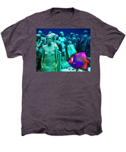 Sculpture Underwater With Bright Fish Painting Musa - Men's Premium T-Shirt