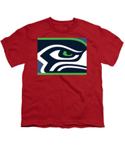 Seattle Seahawks - Youth T-Shirt Youth T-Shirt Pixels Red Small 
