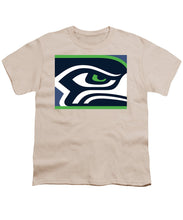 Seattle Seahawks - Youth T-Shirt Youth T-Shirt Pixels Cream Small 