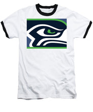 Seattle Seahawks - Baseball T-Shirt Baseball T-Shirt Pixels White / Black Small 