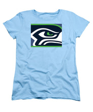 Seattle Seahawks - Women's T-Shirt (Standard Fit) Women's T-Shirt (Standard Fit) Pixels Light Blue Small 
