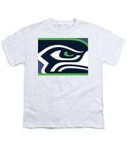 Seattle Seahawks - Youth T-Shirt Youth T-Shirt Pixels White Small 