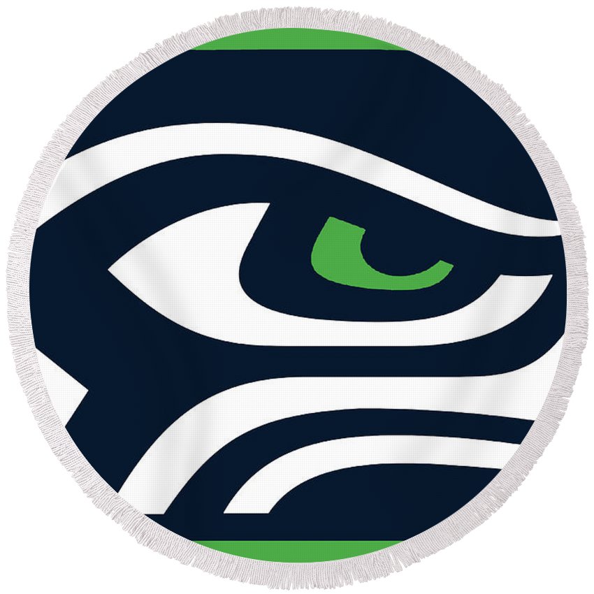 Seattle Seahawks - Round Beach Towel Round Beach Towel Pixels 60