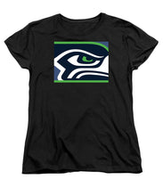 Seattle Seahawks - Women's T-Shirt (Standard Fit) Women's T-Shirt (Standard Fit) Pixels Black Small 