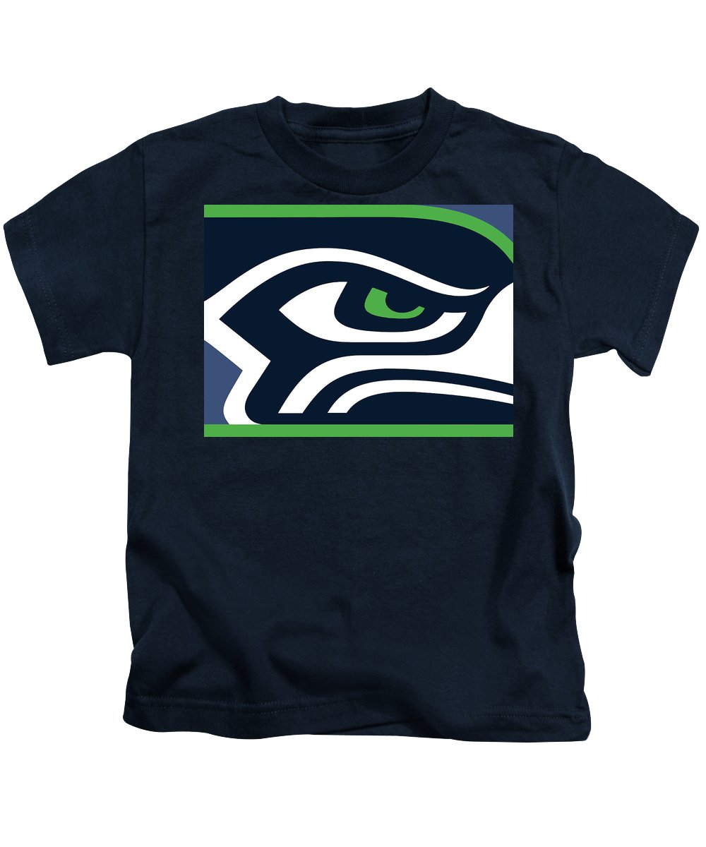 Seattle Seahawks - Kids T-Shirt Kids T-Shirt Pixels Navy Small 
