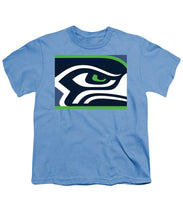 Seattle Seahawks - Youth T-Shirt Youth T-Shirt Pixels Carolina Blue Small 