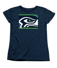 Seattle Seahawks - Women's T-Shirt (Standard Fit) Women's T-Shirt (Standard Fit) Pixels Navy Small 
