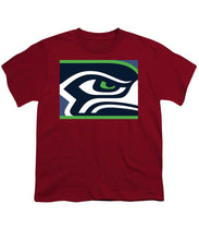 Seattle Seahawks - Youth T-Shirt Youth T-Shirt Pixels Cardinal Small 