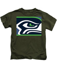 Seattle Seahawks - Kids T-Shirt Kids T-Shirt Pixels Military Green Small 