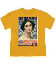 She The People 1 - Youth T-Shirt Youth T-Shirt Pixels Gold Small 