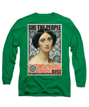 She The People 1 - Long Sleeve T-Shirt Long Sleeve T-Shirt Pixels Kelly Green Small 