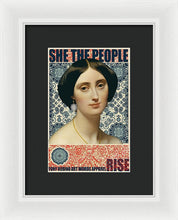 She The People 1 - Framed Print Framed Print Pixels 6.625" x 10.000" White Black
