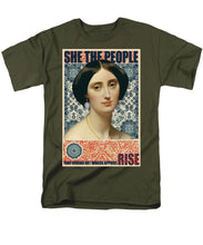 She The People 1 - Men's T-Shirt  (Regular Fit) Men's T-Shirt (Regular Fit) Pixels Military Green Small 