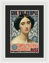 She The People 1 - Framed Print Framed Print Pixels 10.625" x 16.000" White Black