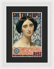 She The People 1 - Framed Print Framed Print Pixels 9.375" x 14.000" White Black