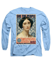 She The People 1 - Long Sleeve T-Shirt Long Sleeve T-Shirt Pixels Carolina Blue Small 