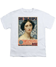 She The People 1 - Youth T-Shirt Youth T-Shirt Pixels White Small 