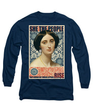 She The People 1 - Long Sleeve T-Shirt Long Sleeve T-Shirt Pixels Navy Small 