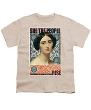 She The People 1 - Youth T-Shirt Youth T-Shirt Pixels Cream Small 