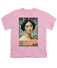 She The People 1 - Youth T-Shirt Youth T-Shirt Pixels Pink Small 