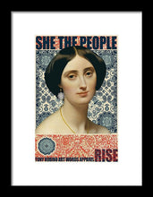 She The People 1 - Framed Print Framed Print Pixels 6.625" x 10.000" Black White