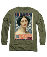 She The People 1 - Long Sleeve T-Shirt Long Sleeve T-Shirt Pixels Military Green Small 