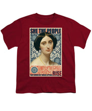 She The People 1 - Youth T-Shirt Youth T-Shirt Pixels Cardinal Small 