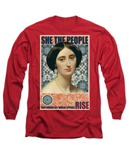 She The People 1 - Long Sleeve T-Shirt Long Sleeve T-Shirt Pixels Red Small 