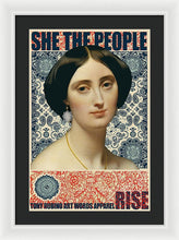 She The People 1 - Framed Print Framed Print Pixels 16.000" x 24.000" White Black