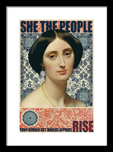 She The People 1 - Framed Print Framed Print Pixels 10.625" x 16.000" Black White