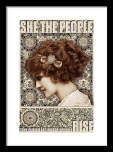 She The People 2 - Framed Print Framed Print Pixels 10.625" x 16.000" Black White