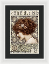 She The People 2 - Framed Print Framed Print Pixels 10.625" x 16.000" White Black