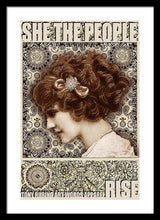 She The People 2 - Framed Print Framed Print Pixels 16.000" x 24.000" Black White