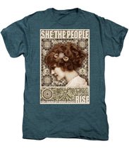 She The People 2 - Men's Premium T-Shirt Men's Premium T-Shirt Pixels Steel Blue Heather Small 