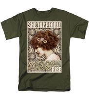 She The People 2 - Men's T-Shirt  (Regular Fit) Men's T-Shirt (Regular Fit) Pixels Military Green Small 