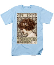 She The People 2 - Men's T-Shirt  (Regular Fit) Men's T-Shirt (Regular Fit) Pixels Light Blue Small 