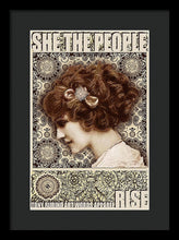 She The People 2 - Framed Print Framed Print Pixels 10.625" x 16.000" Black Black