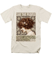 She The People 2 - Men's T-Shirt  (Regular Fit) Men's T-Shirt (Regular Fit) Pixels Cream Small 
