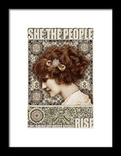 She The People 2 - Framed Print Framed Print Pixels 6.625" x 10.000" Black White