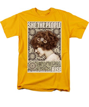 She The People 2 - Men's T-Shirt  (Regular Fit) Men's T-Shirt (Regular Fit) Pixels Gold Small 